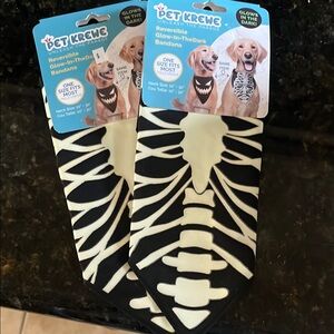 KREWE Reversible Glow-in-the-Dark Dog Bandana - Black and White